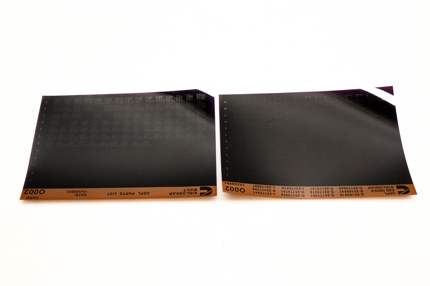 Cummins O002 1991 Kirloskar OEPL Parts Index & ESN Index Microfiche NOS