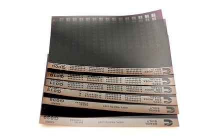 Cummins G009, G038, G039 1992 Brazil OEPL Parts List & ESN Index Lot Of 6 Microfiche NOS