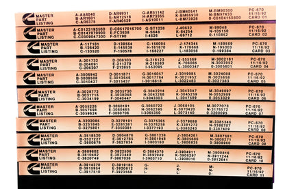 Cummins XM011-108 1992 PC-670 Master Part Listing Card01 - 11 Microfiches NOS