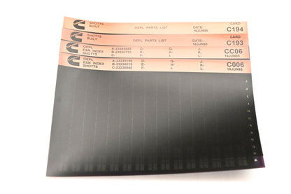 Cummins C006, CC06, C194 1996 Shotts OEPL Parts List & ESN Index Lot Of 4 Microfiche NOS