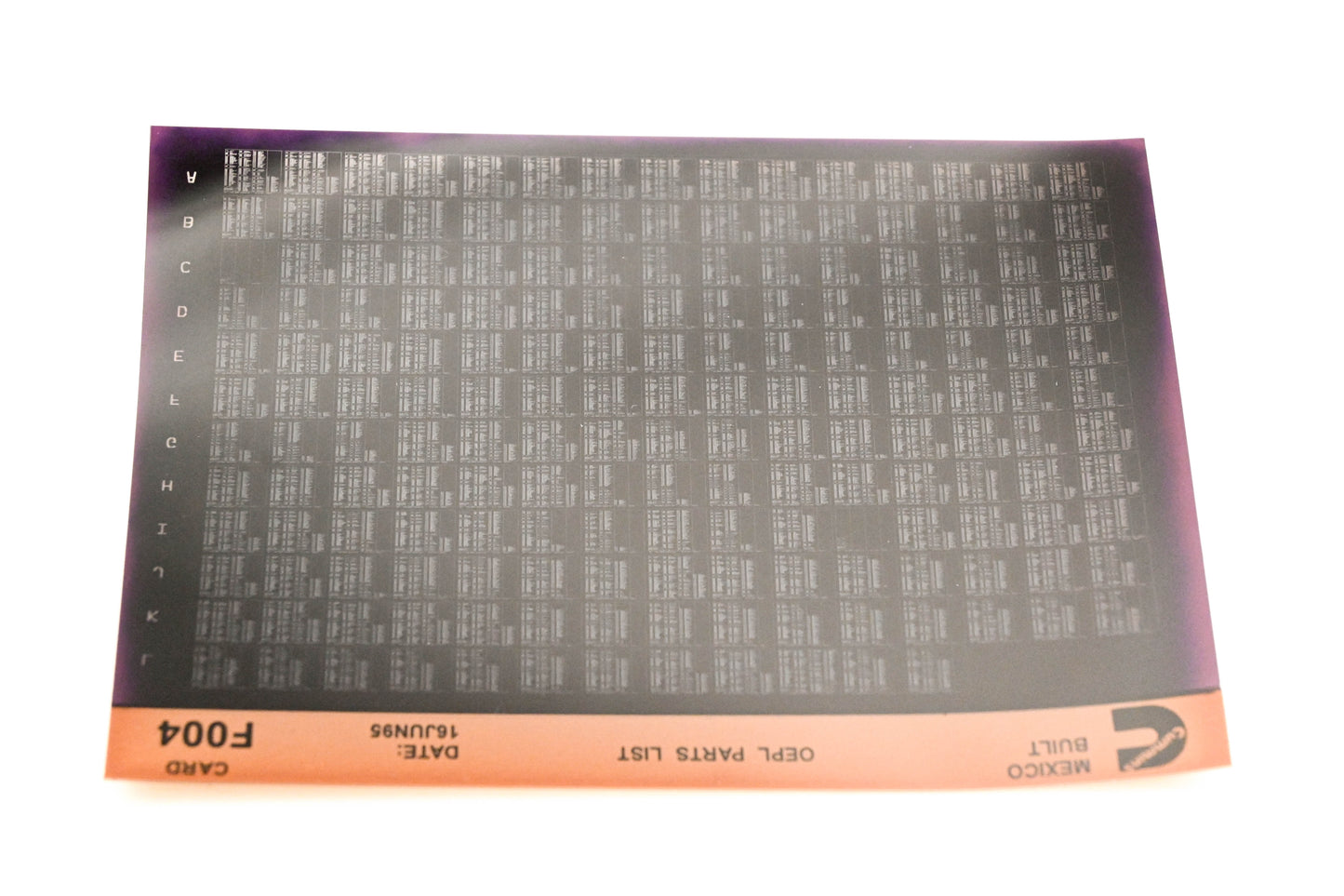 Cummins F004 1995 Mexico OEPL Parts List Microfiche NOS