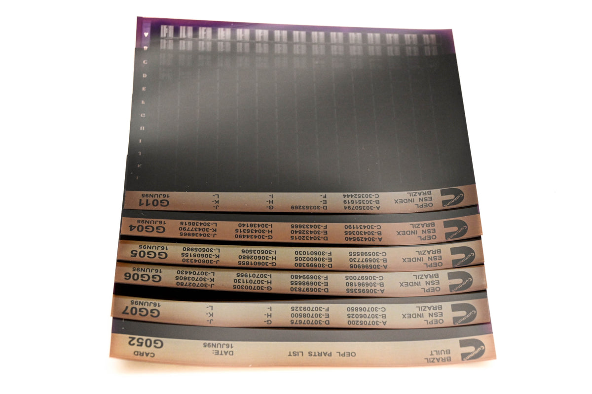 Cummins G011, GG04, G052 1995 Brazil OEPL Parts List & ESN Index Lot Of 6 Microfiche NOS