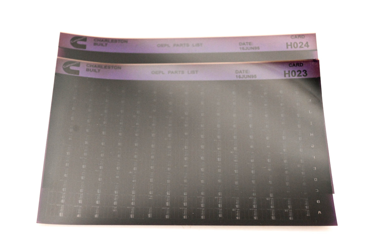 Cummins H023, H024 1995 Charleston OEPL Parts List & ESN Index Lot of 2 Microfiche NOS