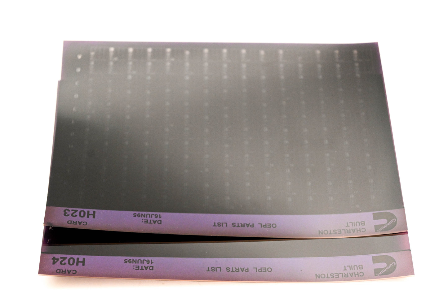 Cummins H023, H024 1995 Charleston OEPL Parts List & ESN Index Lot of 2 Microfiche NOS