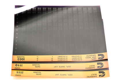 Cummins I003, I110, I111 1995 Daventry OEPL Parts List & ESN Index Lot of 3 Microfiche NOS