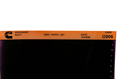 Cummins O006 1995 Kirloskar OEPL Parts List Microfiche NOS