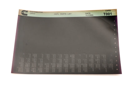 Cummins T001 1995 Distributor Upfit OEPL Parts List Microfiche NOS