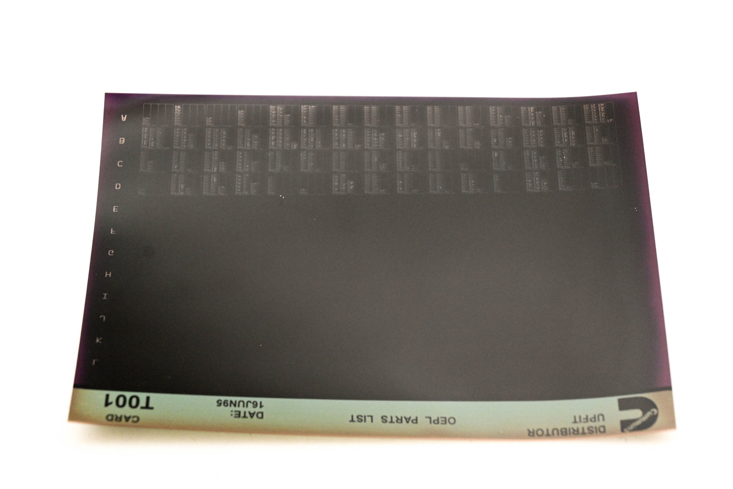Cummins T001 1995 Distributor Upfit OEPL Parts List Microfiche NOS