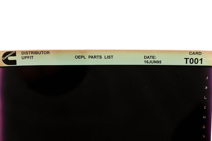 Cummins T001 1995 Distributor Upfit OEPL Parts List Microfiche NOS