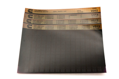 Cummins V002, V012, V014 1995 Columbus Midrange OEPL Parts List & ESN Index Lot Of 4 Microfiche NOS