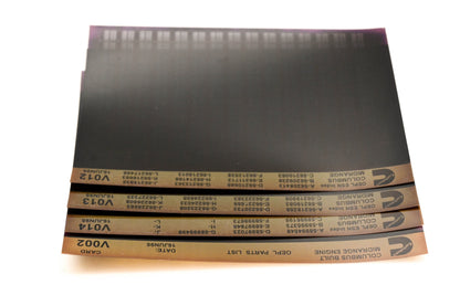 Cummins V002, V012, V014 1995 Columbus Midrange OEPL Parts List & ESN Index Lot Of 4 Microfiche NOS