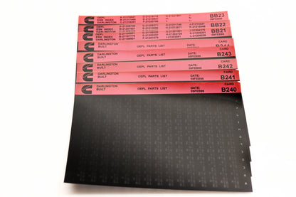 Cummins BB21, B240, B244 1996 Darlington OEPL Parts List & ESN Index Lot Of 8 Microfiche NOS