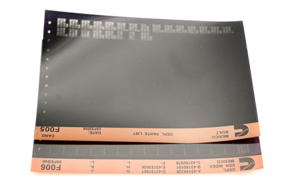 Cummins F005, F006 1996 Mexico OEPL Parts List & ESN Index Lot of 2 Microfiche NOS