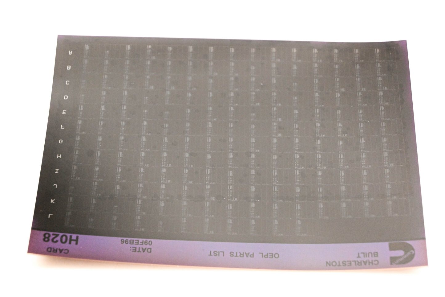 Cummins H028 1996 Charleston OEPL Parts List Microfiche NOS