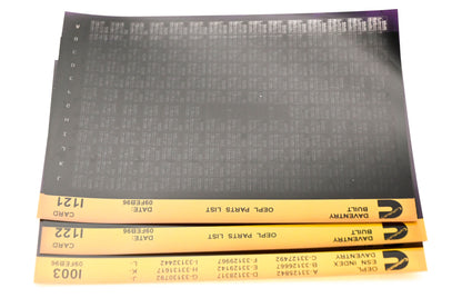 Cummins I003, I121, I122 1996 Daventry OEPL Parts List & ESN Index Lot of 3 Microfiche NOS