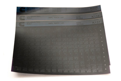 Cummins K006, K137, K138 1996 CIC Industrial OEPL Parts List & ESN Index Lot of 3 Microfiche NOS