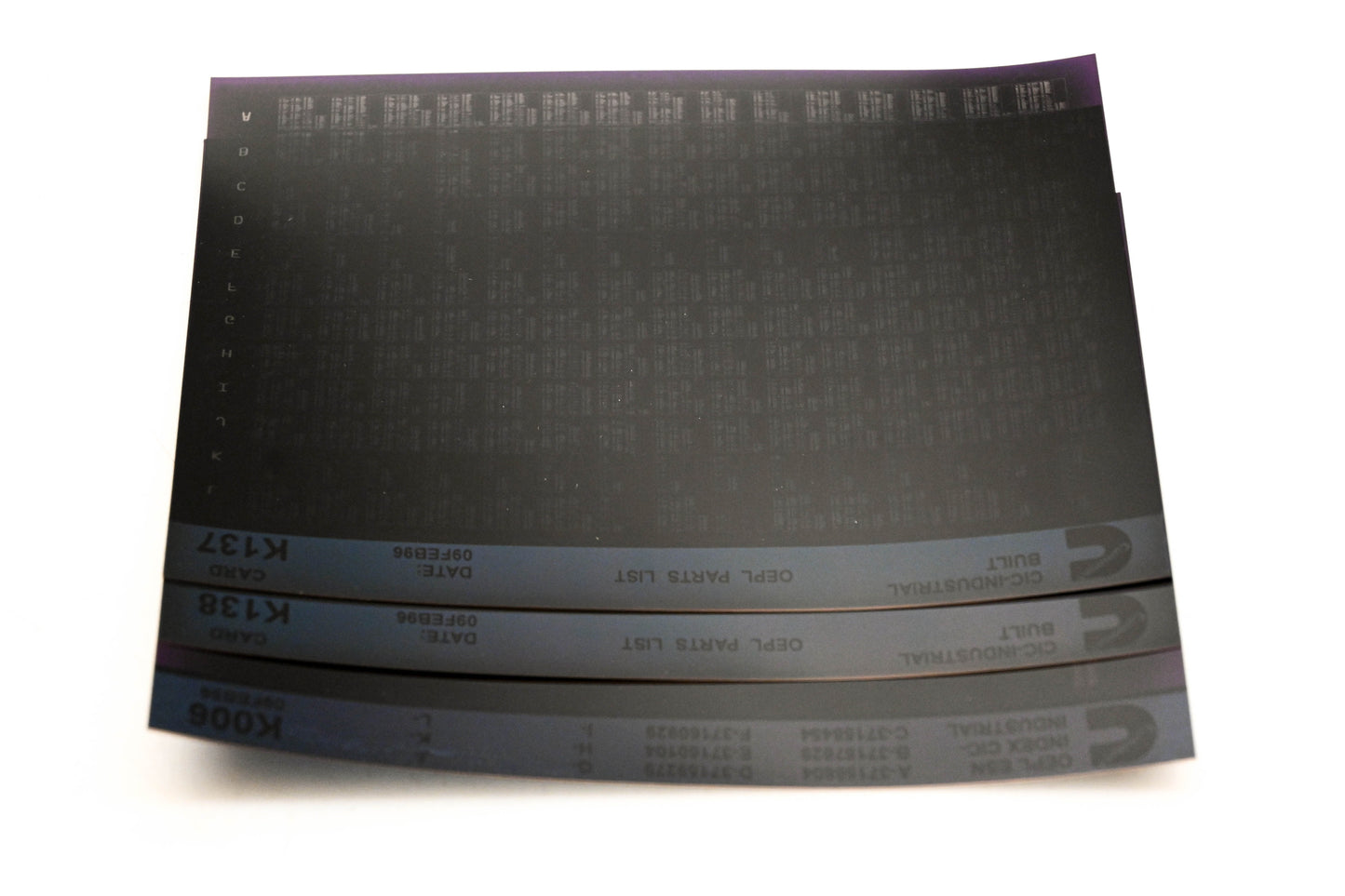 Cummins K006, K137, K138 1996 CIC Industrial OEPL Parts List & ESN Index Lot of 3 Microfiche NOS