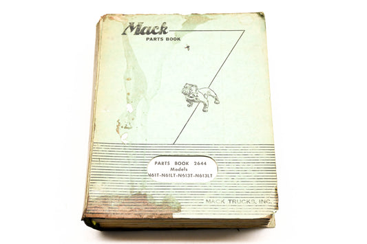 Mack 2644 1958 Model N61T, N61LT, N613T, N613LT Parts Book Manual