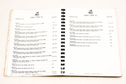 Mack DP036-10 1989 RL/RS Series Collision Repair Book