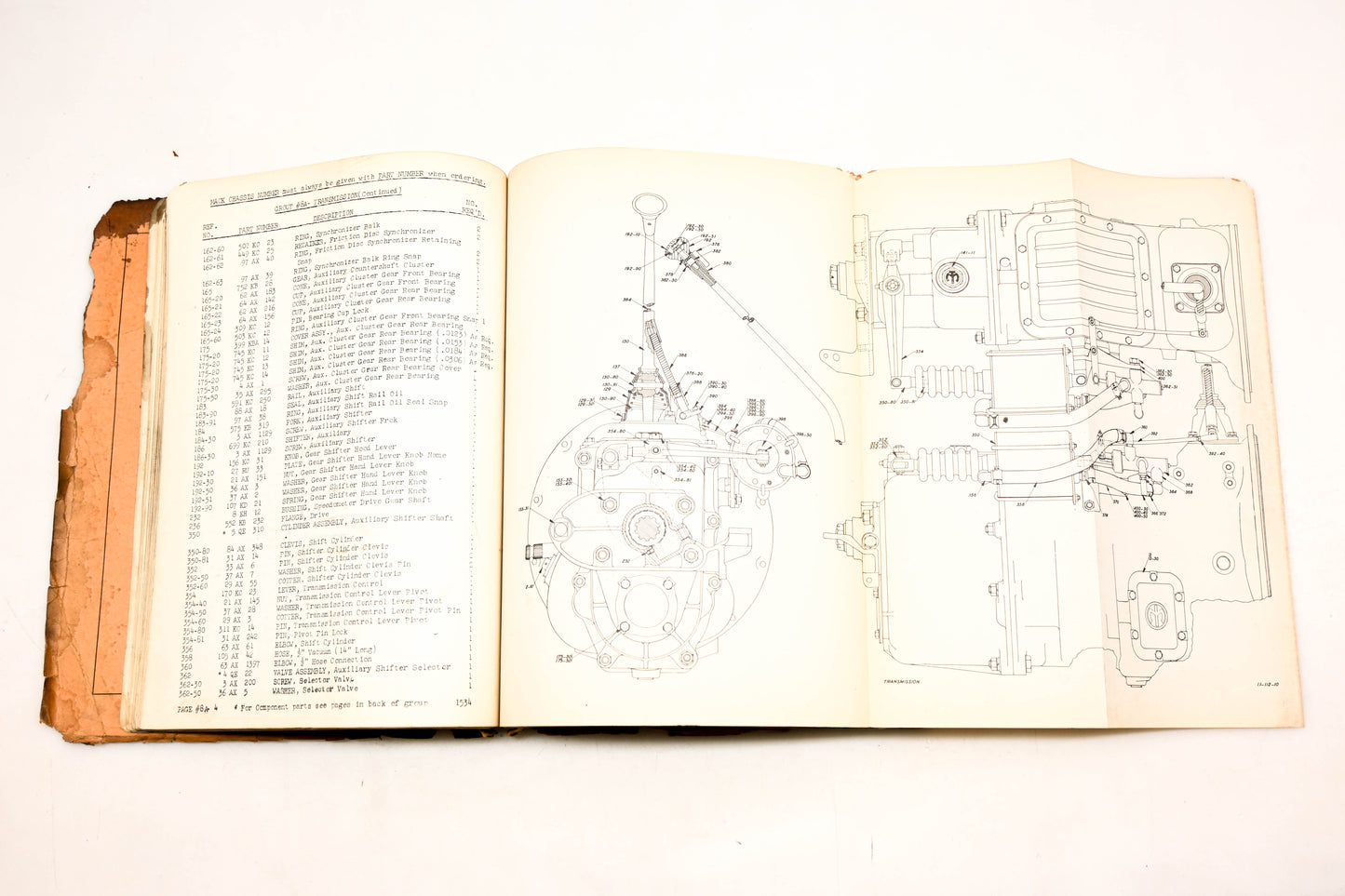 Mack 1534 1947 Model EG/EGT/EGX -EN330 Parts List Manual