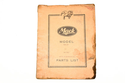 Mack 1524 1946 Model LFT - EN510 Parts List Manual