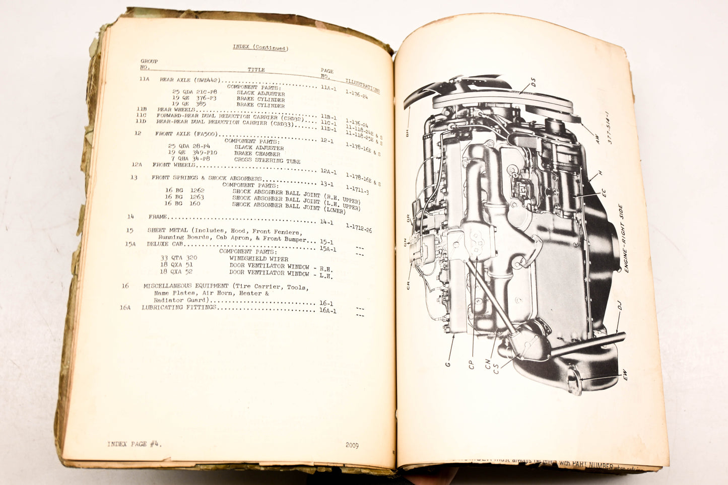 Mack 2009 1950 Model A40S Parts List Manual