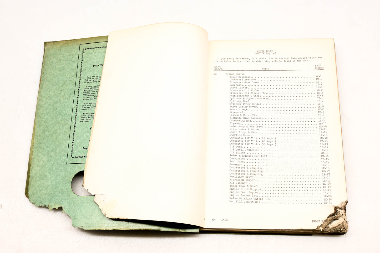Mack 1533 1952 Model LFSW - EN510A Parts List Manual