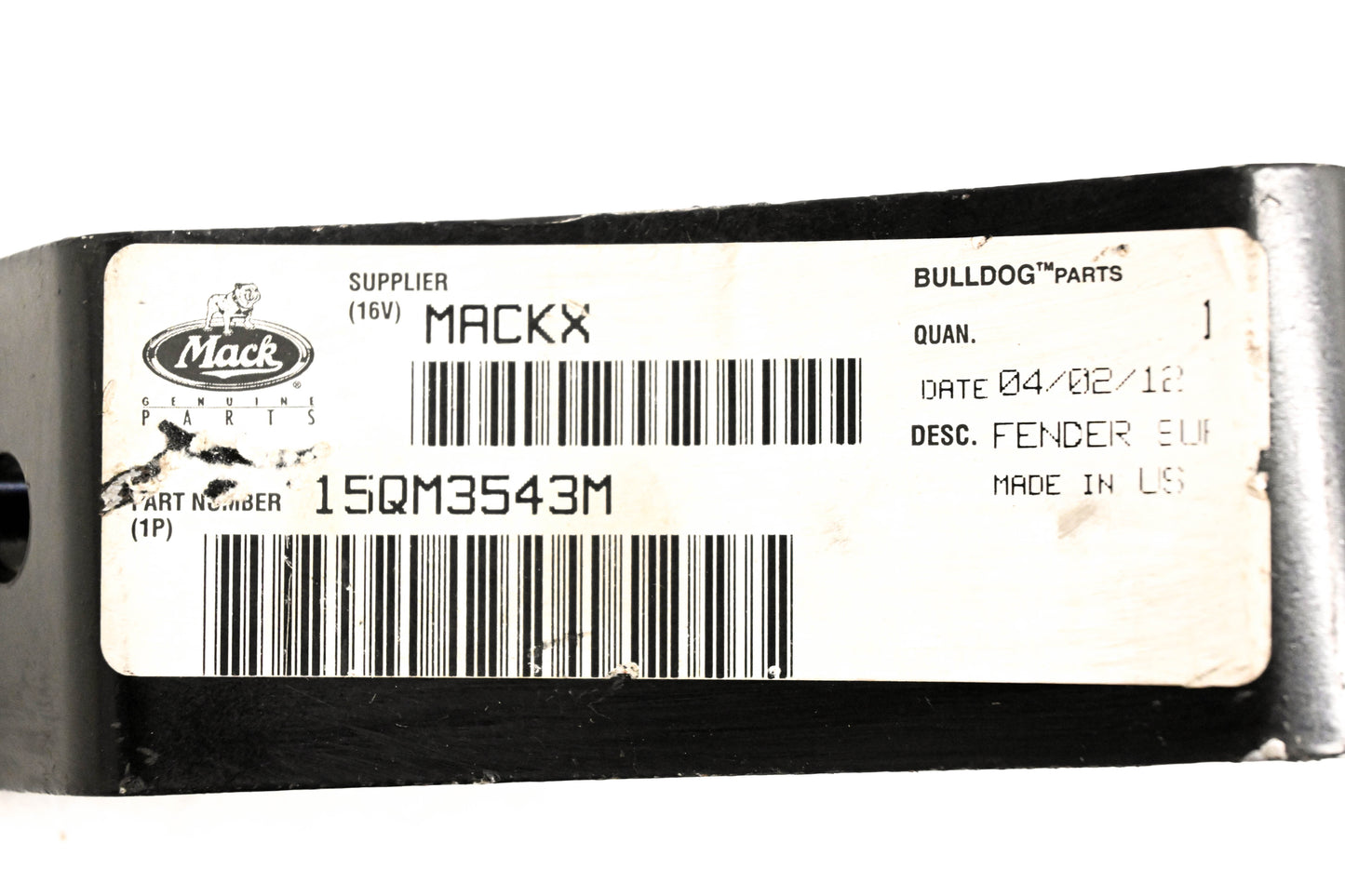 Mack 15QM3543M Fender Support Bracket NOS