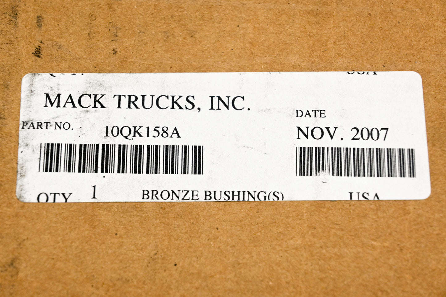 Mack 10QK158A Bronze Trunnion Bushing NOS