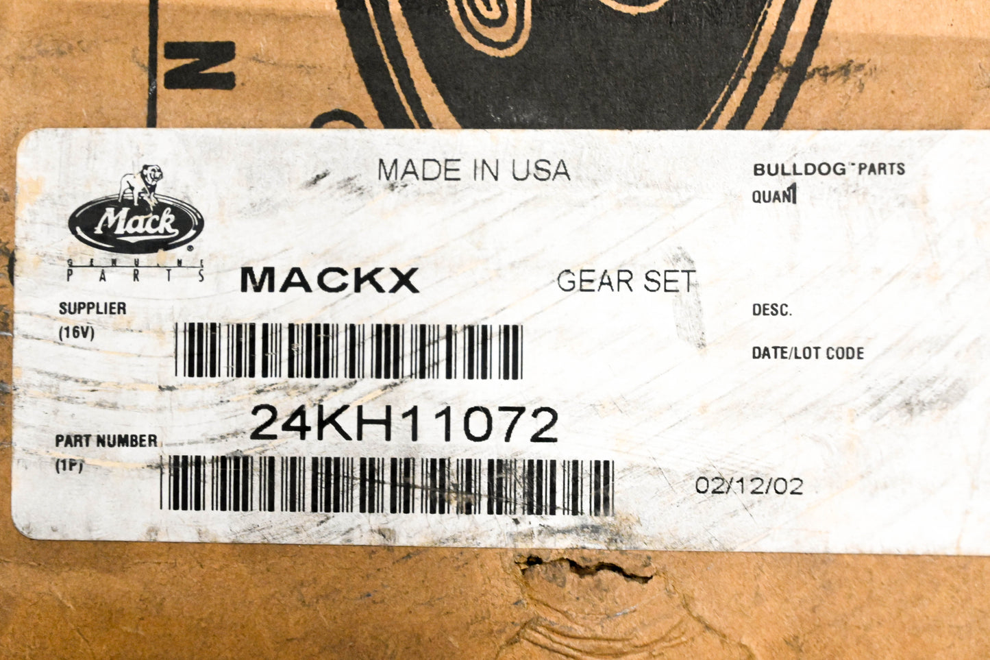 Mack 24KH11072 Pinion & Gear Kit NOS