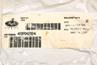 Mack 49AX284 Plastic Plugs Qty 2 NOS