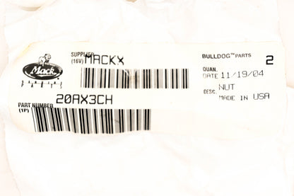 Mack 20AX3CH Nuts Qty 2 NOS