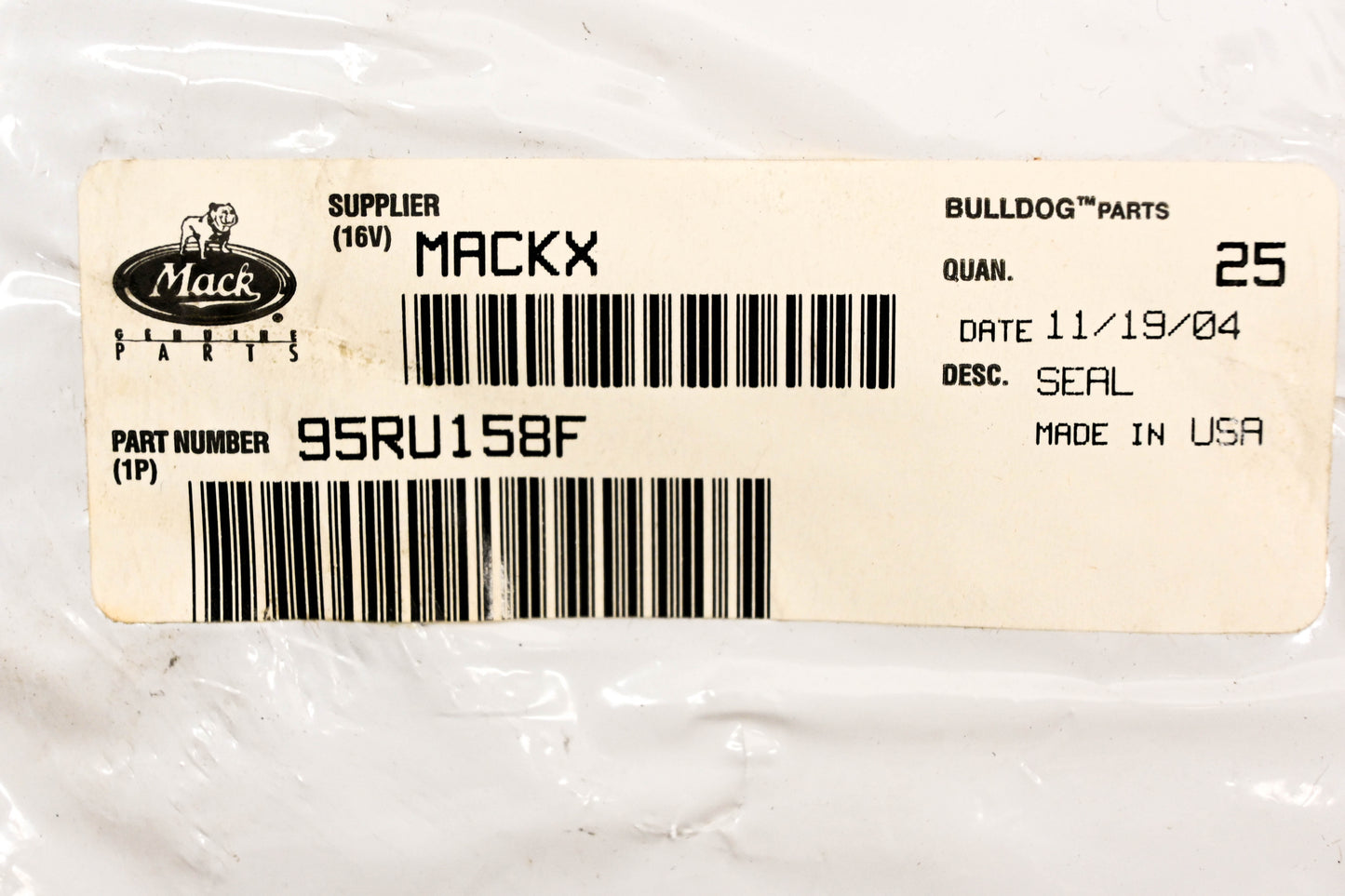 Mack 95RU158F Seal Tape NOS