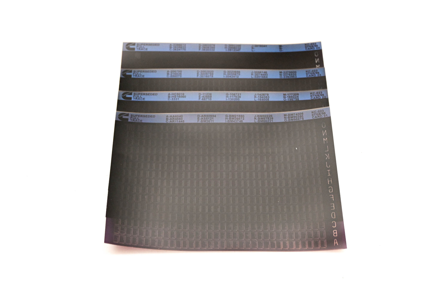 Cummins WZ019-135 1996 KC-023 Superseded Full Trace Lot Of 4 Microfiche NOS