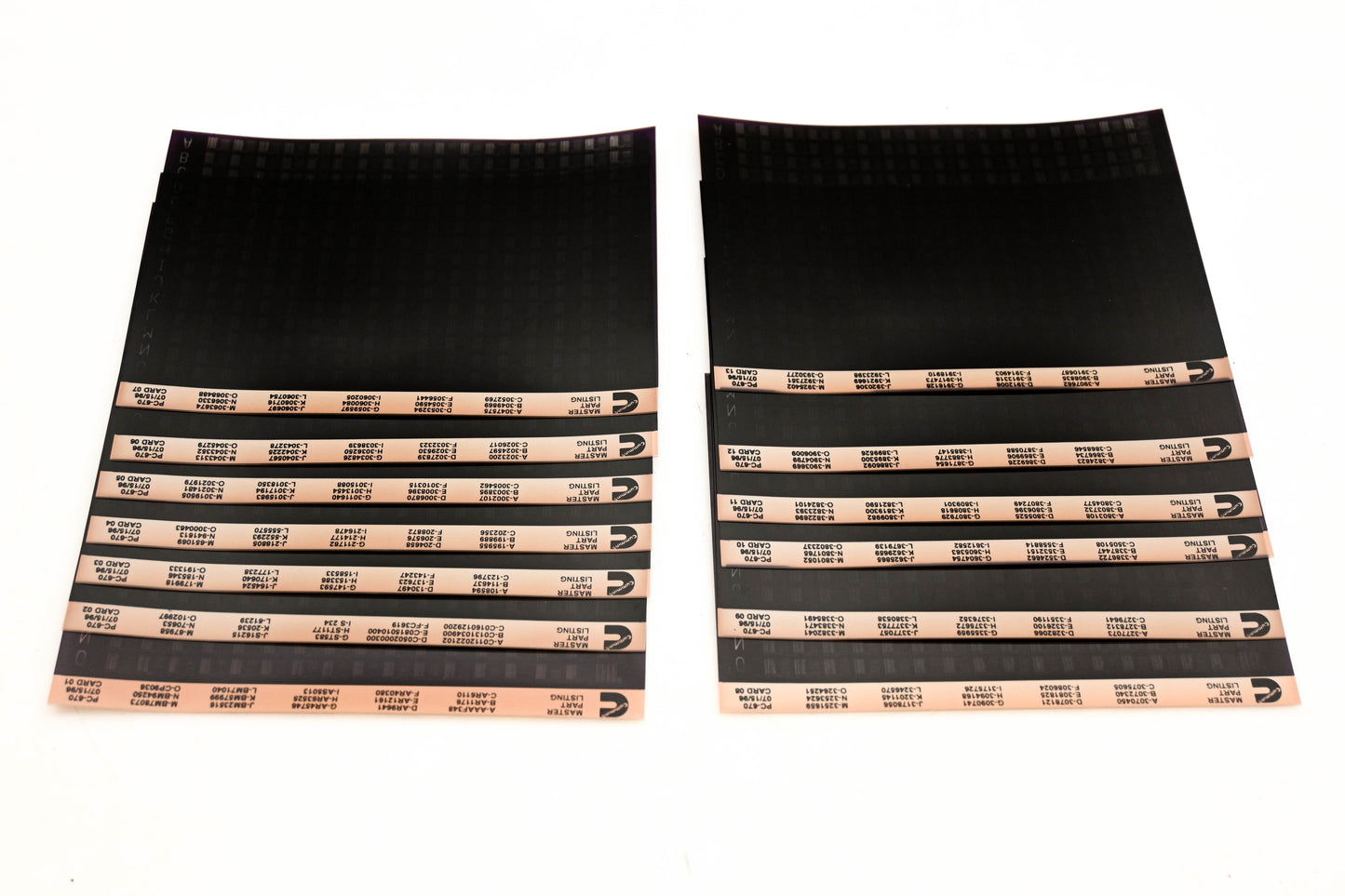 Cummins WZ019-137 1996 PC-670 Master Parts Listing Lot Of 13 Microfiche NOS