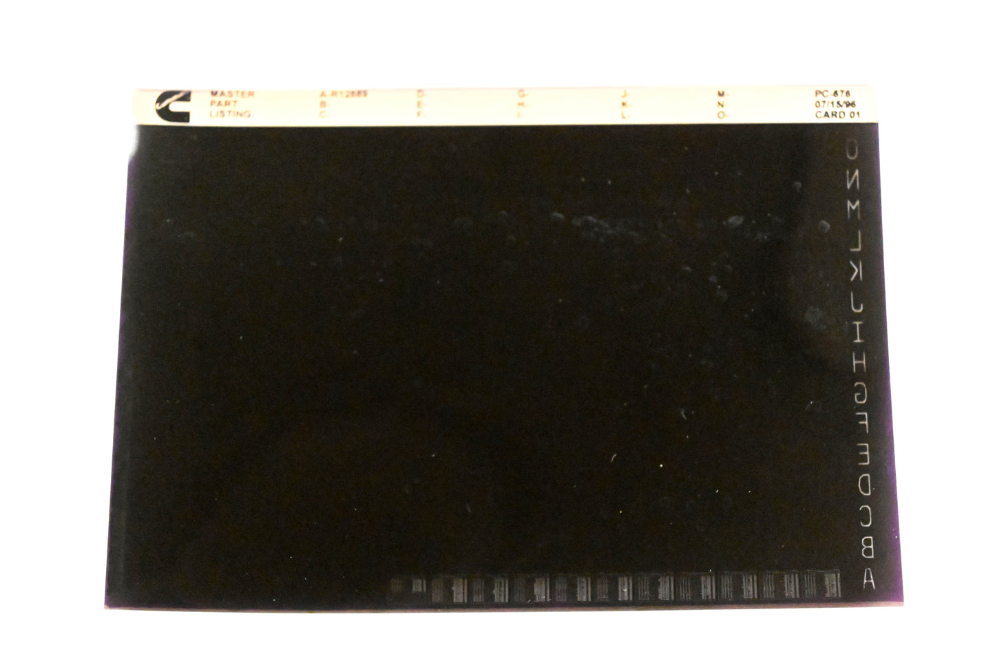 Cummins WZ019-139 1996 PC-676 Master Part Listing Microfiche NOS