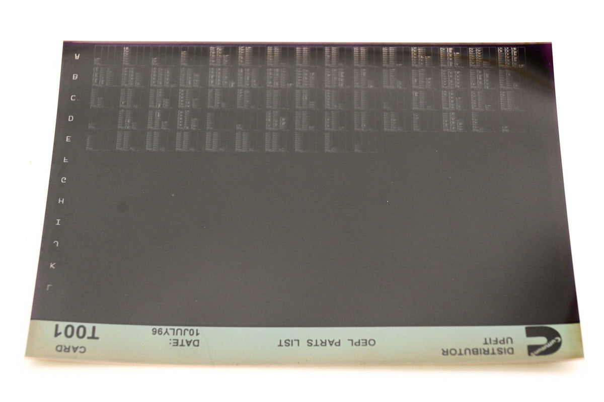 Cummins T001 1996 Distributor Upfit OEPL Parts List Microfiche NOS