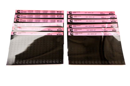 Cummins M128, M382, M389 1996 Consolidated Diesel OEPL Parts List & ESN Index Lot Of 12 Microfiche NOS