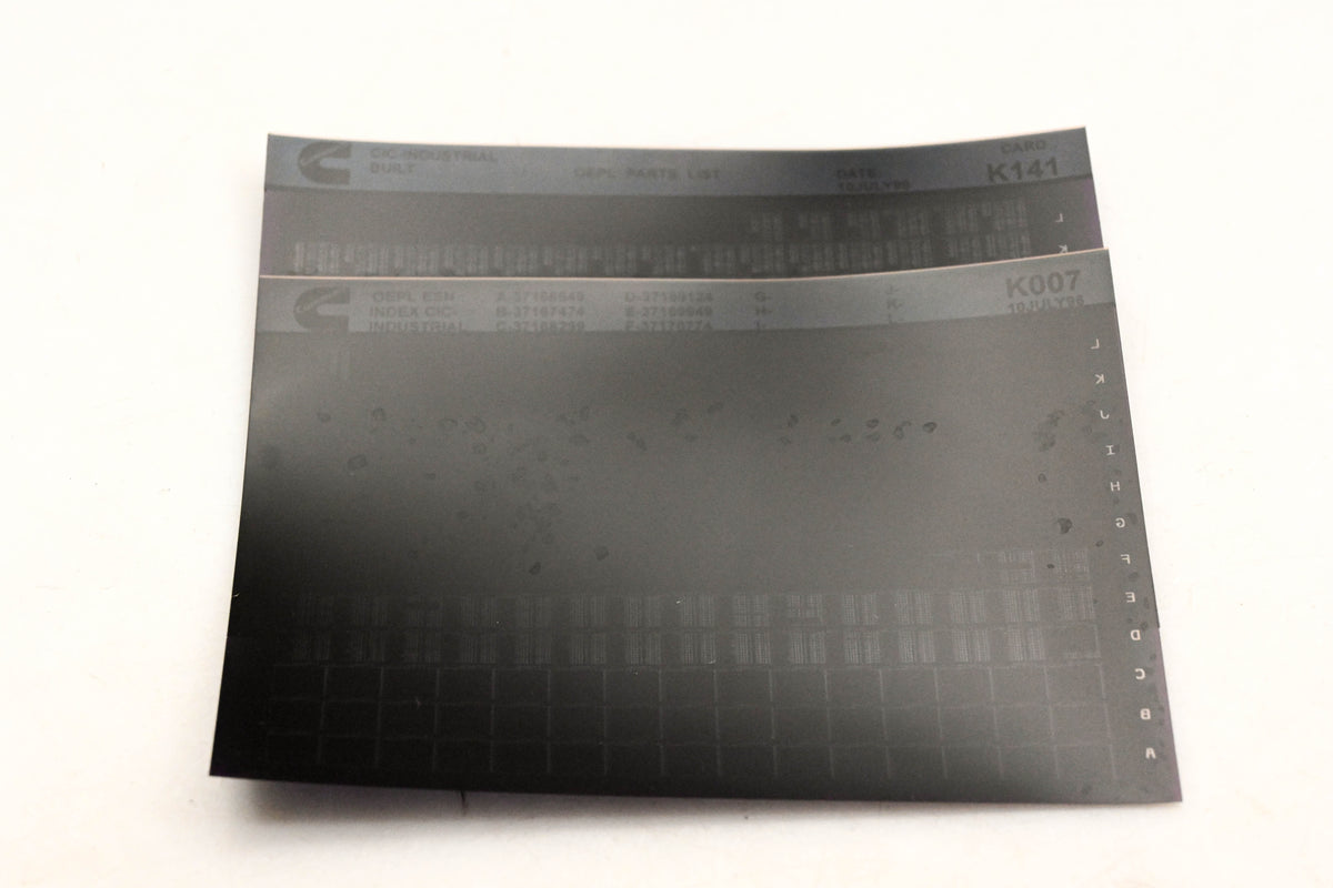 Cummins K007, K141 1996 CIC Industrial OEPL Parts List & ESN Index Lot of 2 Microfiche NOS
