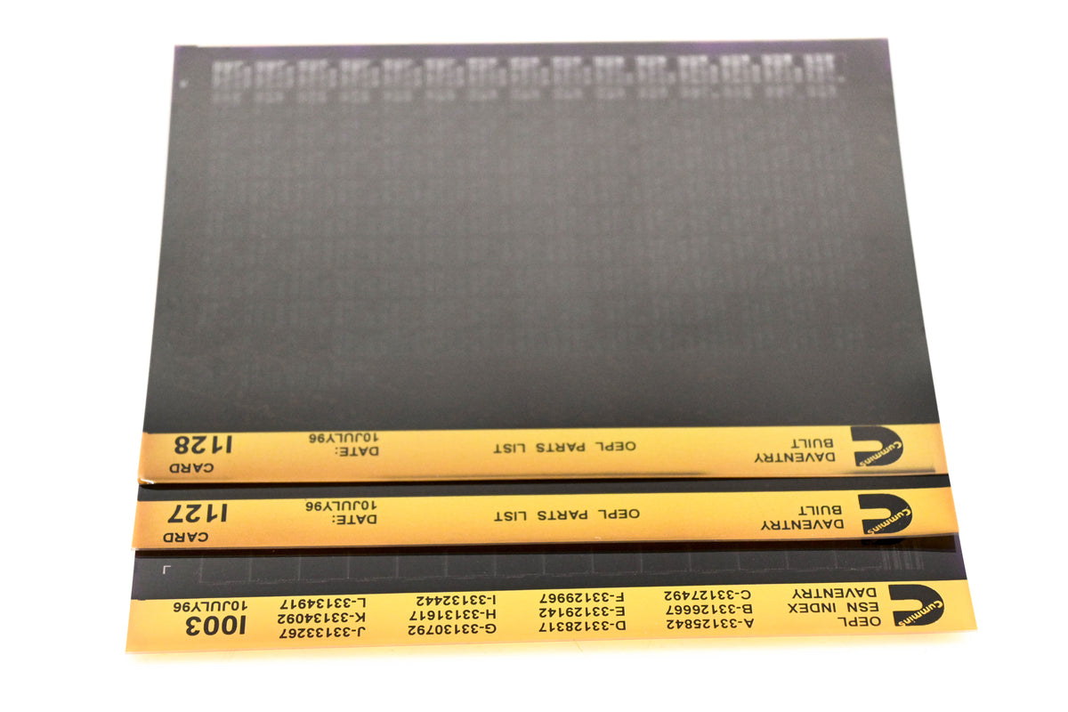 Cummins I003, I127, I128 1996 Daventry OEPL Parts List & ESN Index Lot of 3 Microfiche NOS