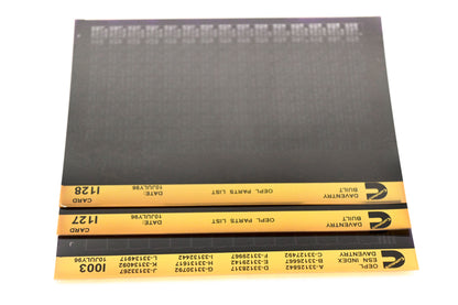 Cummins I003, I127, I128 1996 Daventry OEPL Parts List & ESN Index Lot of 3 Microfiche NOS