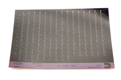 Cummins H031 1996 Charleston OEPL Parts List Microfiche NOS