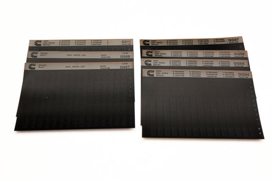 Cummins G011, GG04, G058 1996 Brazil OEPL Parts List & ESN Index Lot Of 7 Microfiche NOS