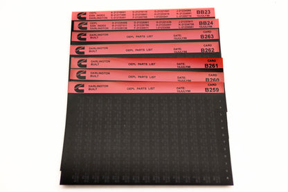 Cummins BB23, B259, B263 1996 Darlington OEPL Parts List & ESN Index Lot Of 7 Microfiche NOS