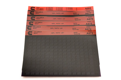 Cummins A069, A673, A677 1996 Columbus OEPL Parts List & ESN Index Lot Of 6 Microfiche NOS