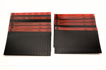 Cummins A070, A690, A697 1997 Columbus OEPL Parts List & ESN Index Lot Of 10 Microfiche NOS