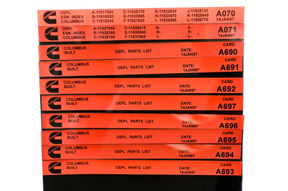 Cummins A070, A690, A697 1997 Columbus OEPL Parts List & ESN Index Lot Of 10 Microfiche NOS