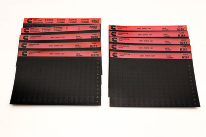Cummins BB25, B278, B285 1997 Darlington OEPL Parts List & ESN Index Lot Of 10 Microfiche NOS