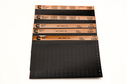 Cummins C006, CC07, C222 1997 Shotts OEPL Parts List & ESN Index Lot Of 5 Microfiche NOS