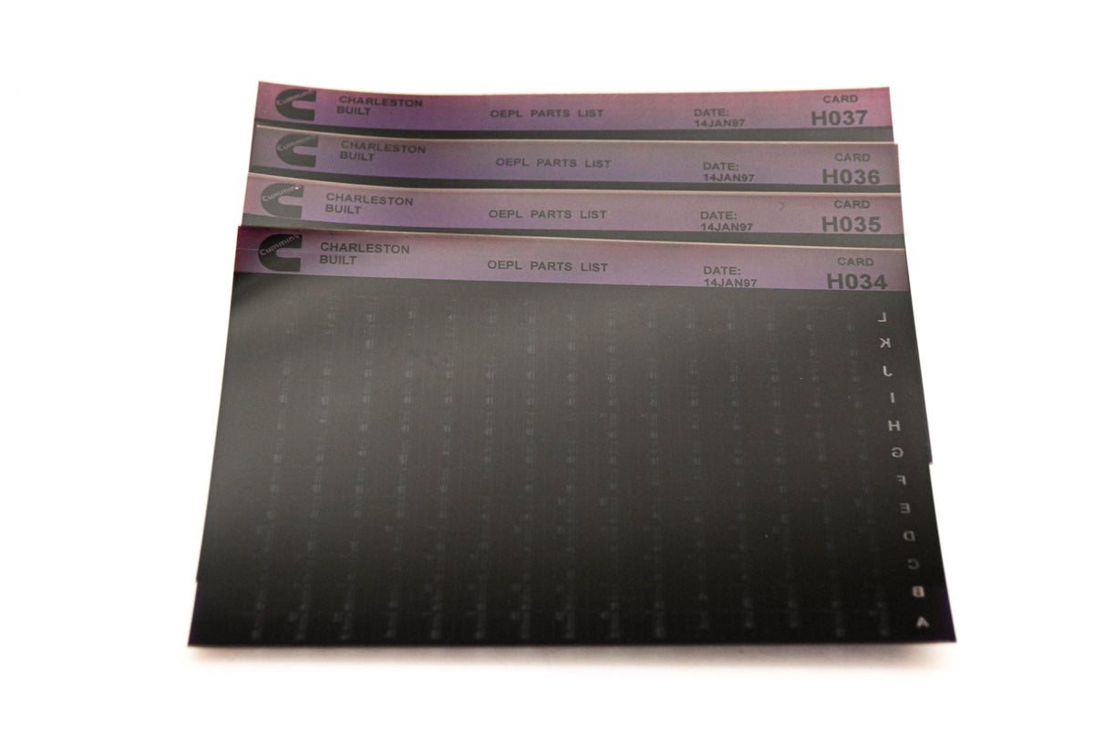 Cummins H034, H036, H037 1997 Charleston OEPL Parts List Lot Of 4 Microfiche NOS
